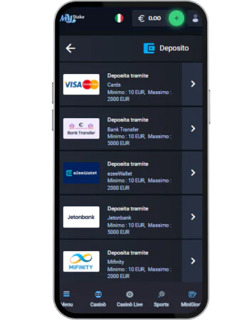 Mystake Ricarica il conto