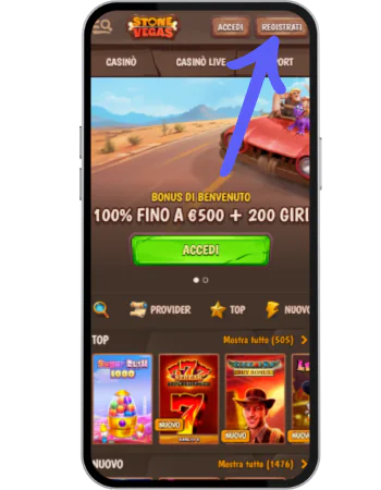 Stonevegas Accedi alla homepage
