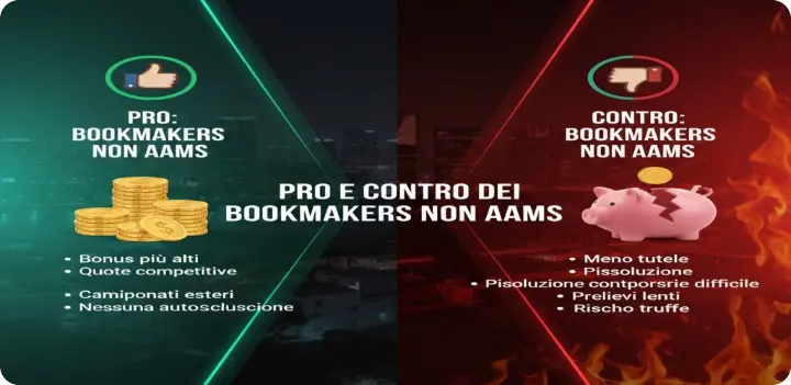 Pro e contro dei bookmakers non AAMS